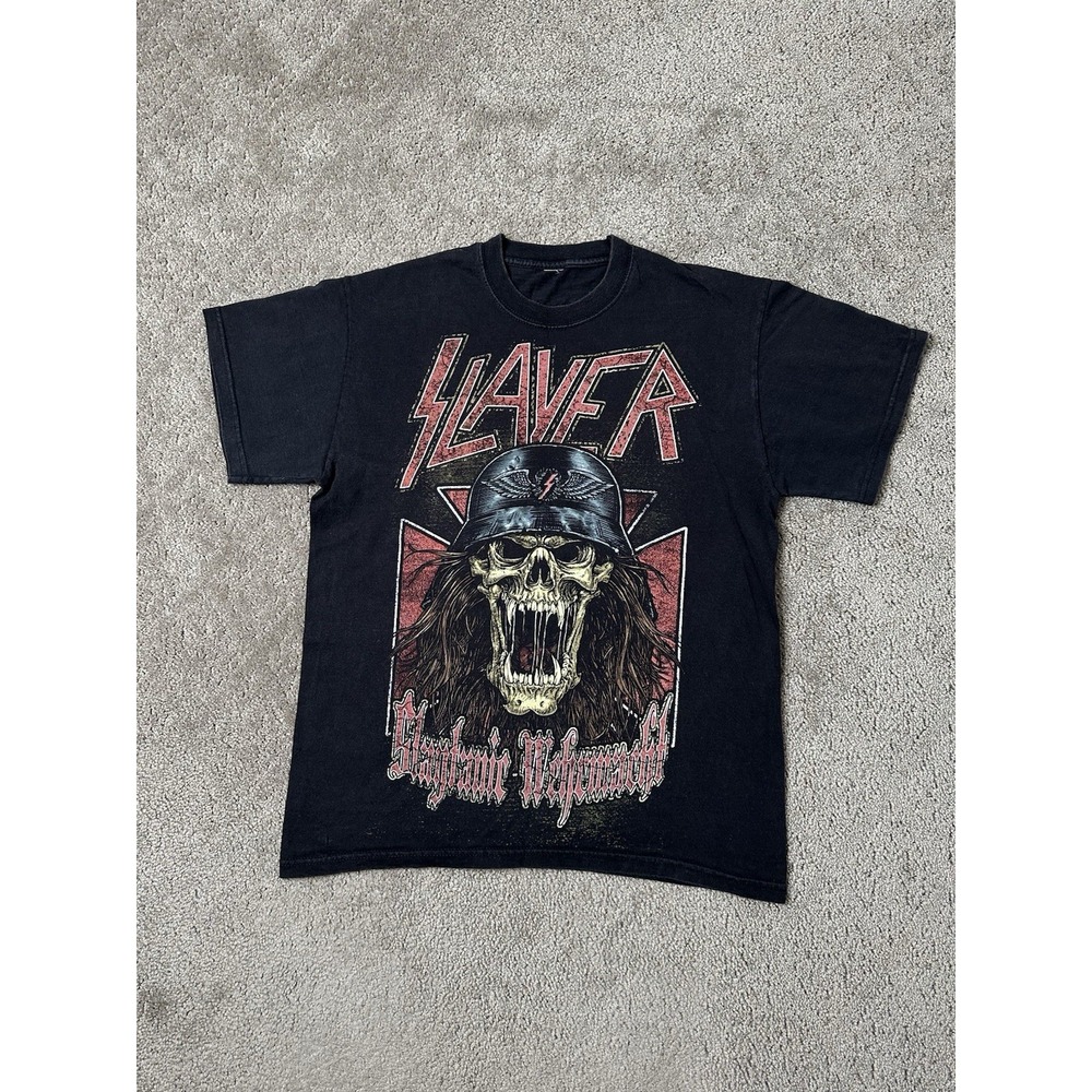 Vintage Mens Tshirt 00' Slayer Slaytanic Wehrmacht, Emo Rock Goth, Size S